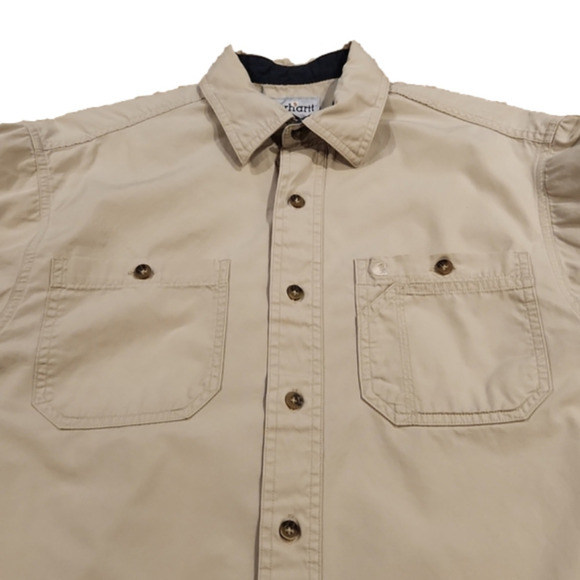 Carhartt Workwear Cream Button-Up Shirt - Picture 3 of 8
